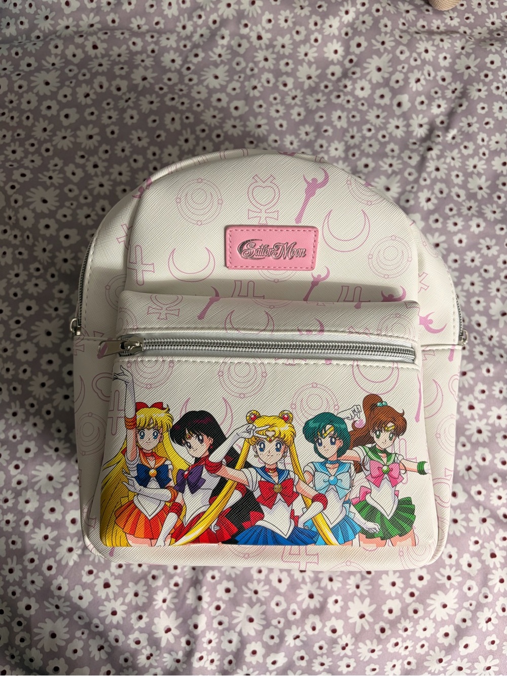 Hot Topic White and Pink Sailor Moon Mini Backpack